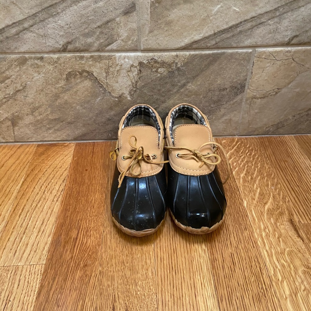 Slip on ankle rain boots
